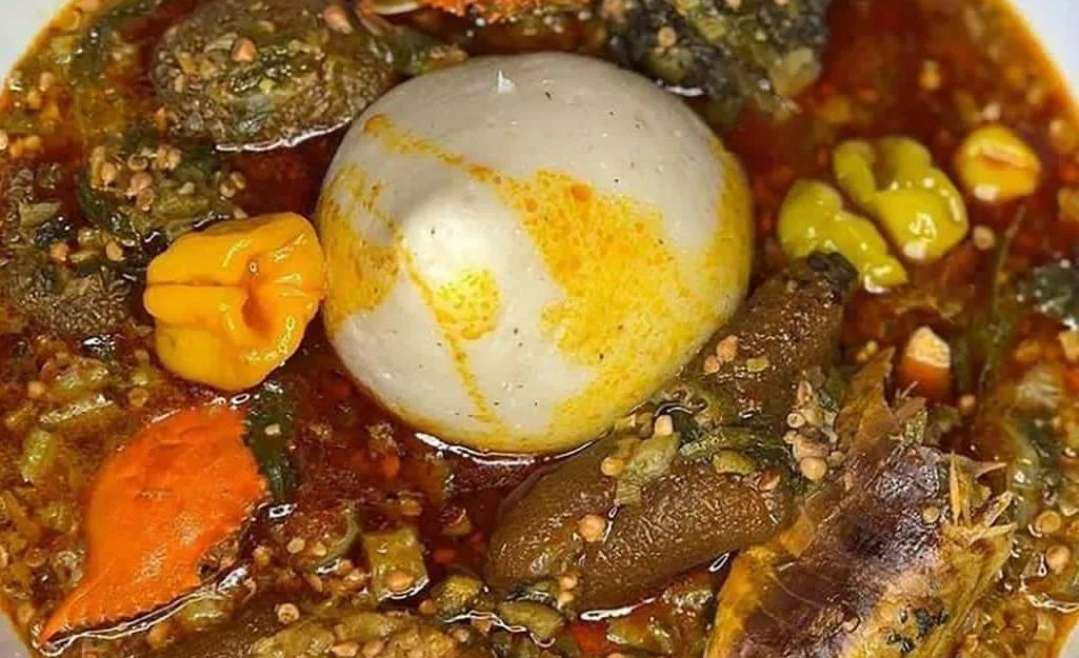 Banku with okro soup